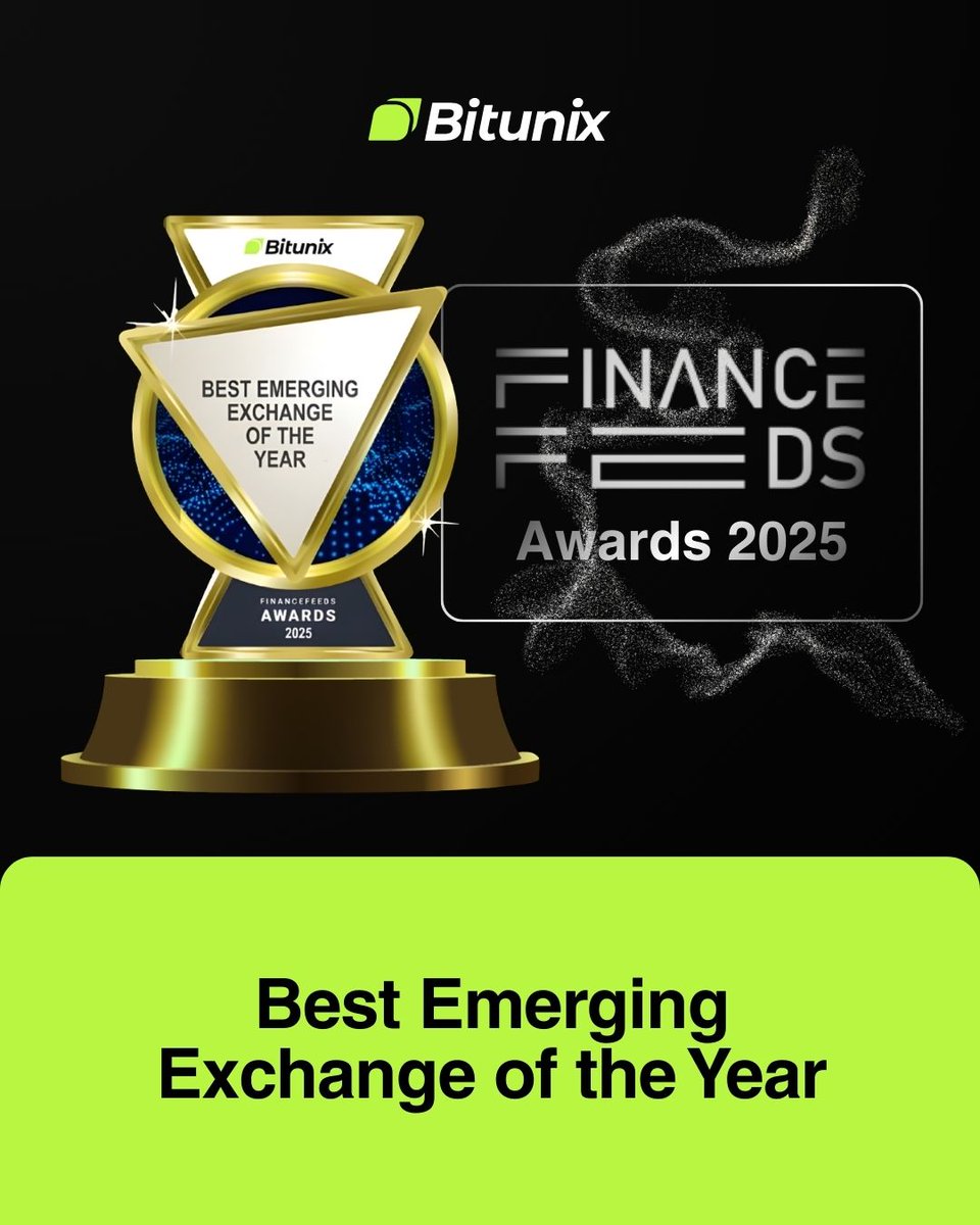 BitunixID's tweet image. Bitunix meraih “Best Emerging Exchange of the Year” di FinanceFeeds Awards 2025.

Penghargaan ini menegaskan komitmen kami terhadap keamanan, kepercayaan, dan inovasi. Terima kasih kepada seluruh pengguna dan mitra atas dukungannya. Kami akan terus melangkah maju dengan standar…