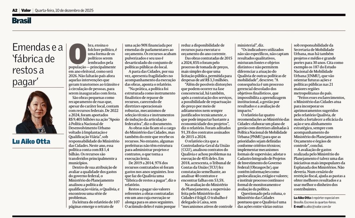 Josie_Melo's tweet image. De 2019 a 2014,97% dos recursos contratados só foram gastos nos anos seguintes. Isso que taz do Qualivia uma “fábrica de restos a pagar", diz o relatório. Por ⁦@luaiko⁩ leitura indispensável @reztirps @EconomicsArtBRL @elida_graziane⁩ @Solangesrour⁩ ⁦@_robertomotta