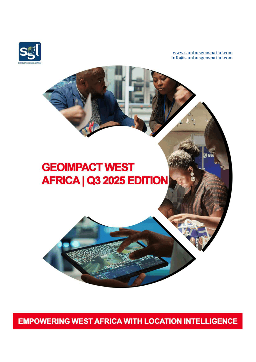 What if farmers could predict crop failure before it happens?🌾 Or if banks could choose the best branch location with just one click? 🏦
Check out the latest edition of #GeoImpact West Africa and read inspiring stories of transformation: sambusgeospatial.com/sambus-geospat…

#GIS #Technology