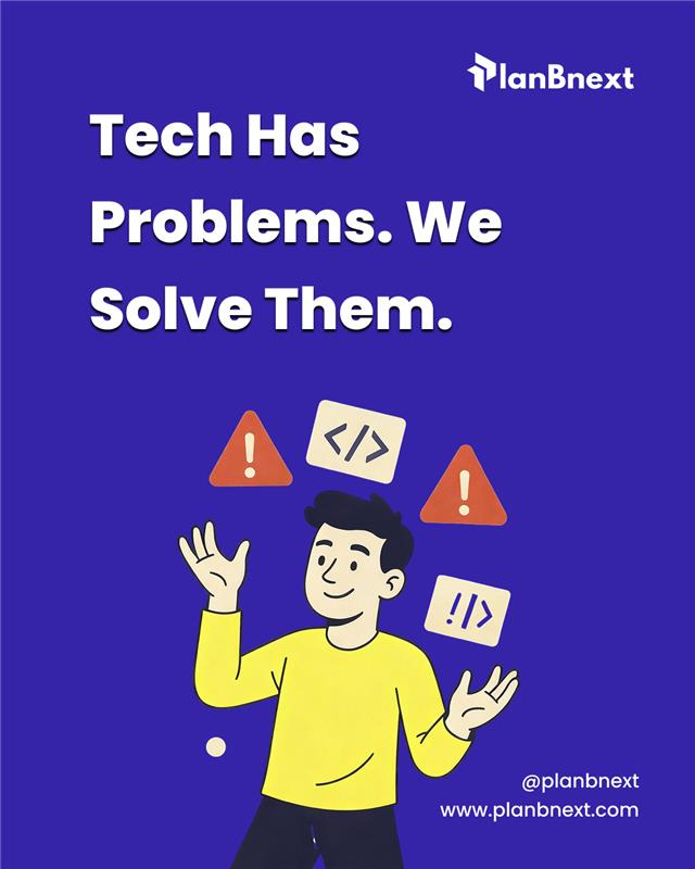 planBnext's tweet image. 𝐖𝐡𝐞𝐧 𝐭𝐞𝐜𝐡 𝐬𝐥𝐨𝐰𝐬 𝐲𝐨𝐮 𝐝𝐨𝐰𝐧, 𝐰𝐞 𝐬𝐭𝐞𝐩 𝐢𝐧.

From system errors to app issues — PlanBnext fixes everything fast.

💬 Need quick help? Message us anytime.
🌐 Visit: planbnext.com

#PlanBnext #TechSupport #ITSolutions #Troubleshooting #AppDevelopment