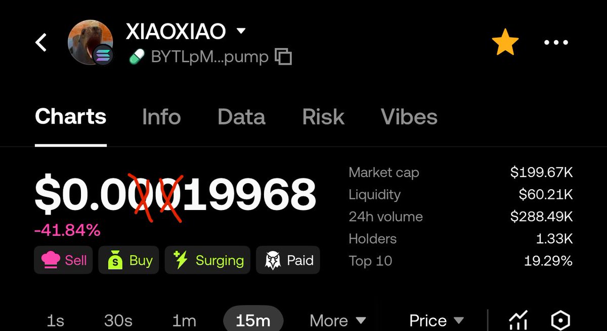 SAIFOU92's tweet image. It’s time to remove these numbers on $XIAOXIAO

BYTLpMjPLRq9wuB1QsyA4rMYrMrRnUqPsQTtFuwPpump