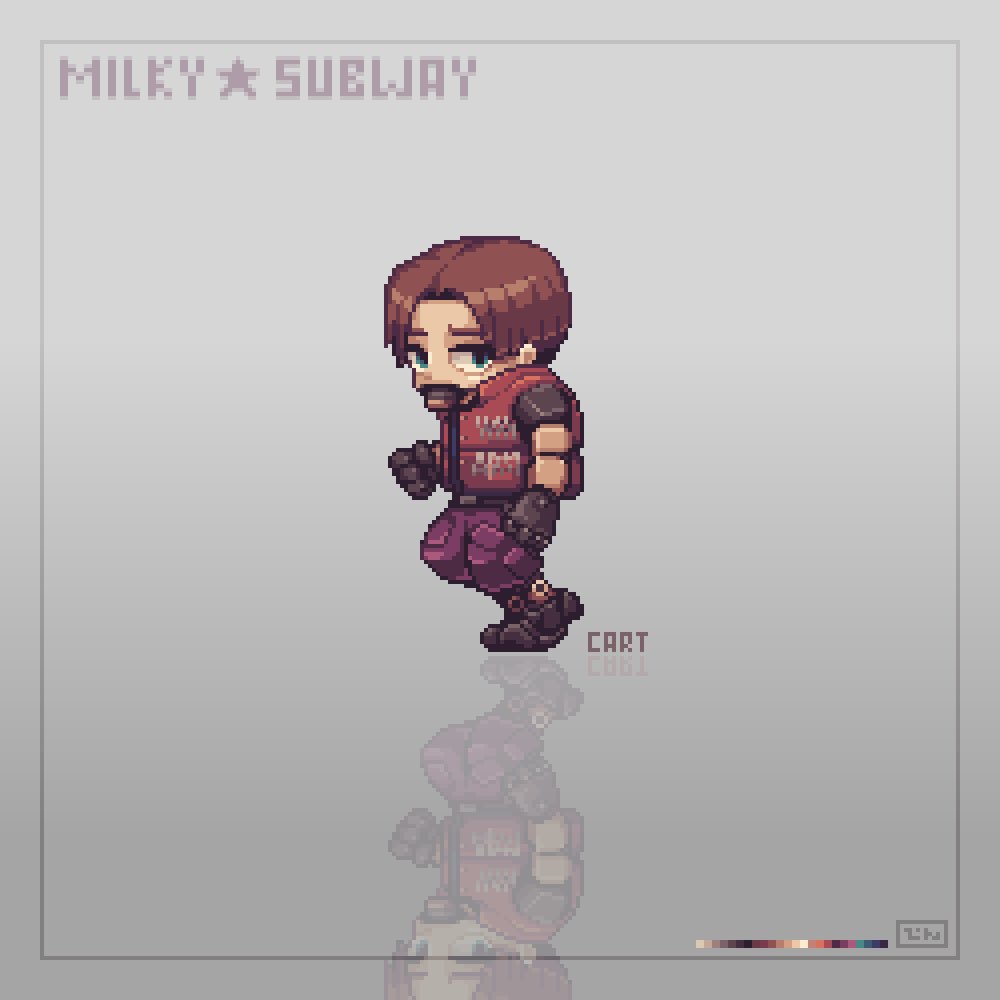 ミルキーサブウェイ「カート」 #ドット絵 #pixelart