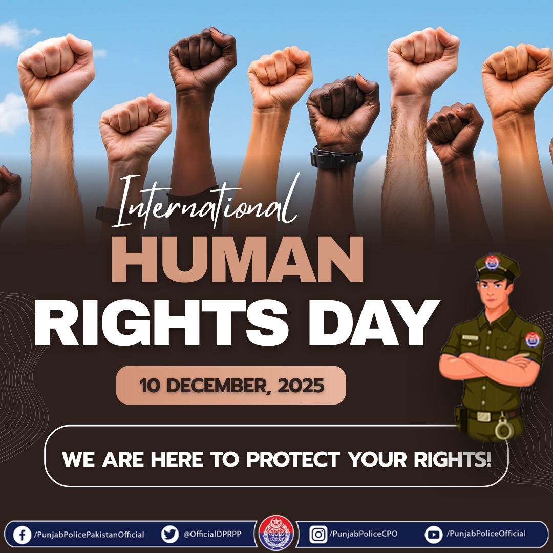 OfficialDPRPP's tweet photo. پنجاب پولیس آپ کے تحفظ کو یقینی بنانے کے لیے کوشاں ہے۔
#PunjabPolice #HumanRightsDay #AtYourService #BuildingForBetter https://t.co/BbR3Psk3zC