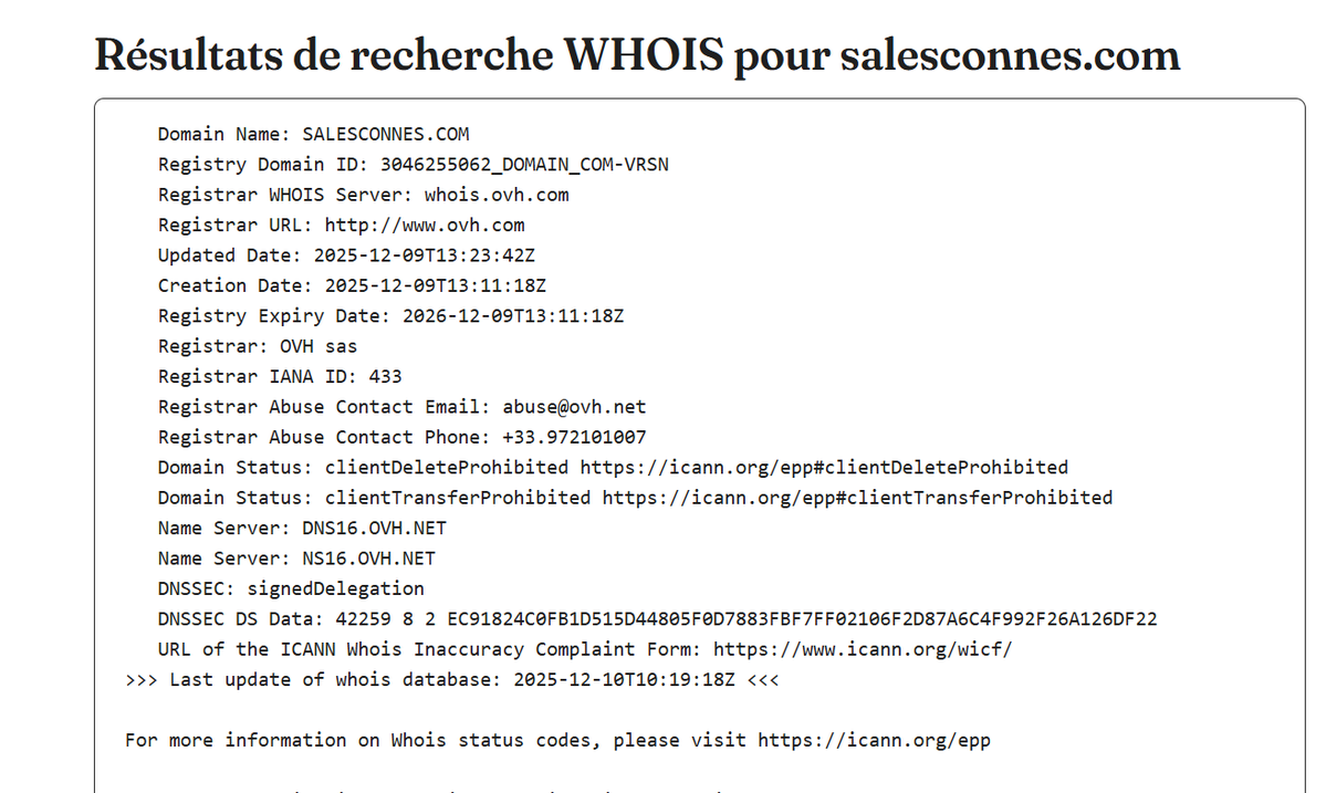 reesmarc's tweet image. Cela ne va pas bouleverser votre journée, mais quelqu&apos;un a déposé hier salesconnes.fr et salesconnes.com. 
Sont disponibles Salesconnes.org et salesconn.es. 
#salesconnes