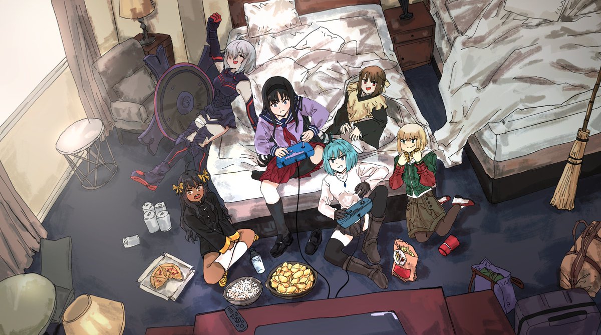 droachillustra1's tweet image. melty blood characters playing (melty blood characters) in a hotel room

comms for @DrackMae

thank you for using my services