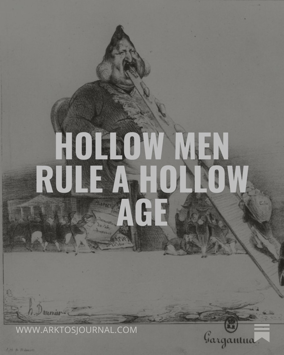 ArktosJournal's tweet image. Today's leaders wear skinsuits of prestige, towering above institutions long since hollowed out. They are corpse-emperors, as @TheRWCoalition makes clear.

Old crowns sit on empty heads. But the Potemkin village will fall, and something real will take its place.

NEW ESSAY👇