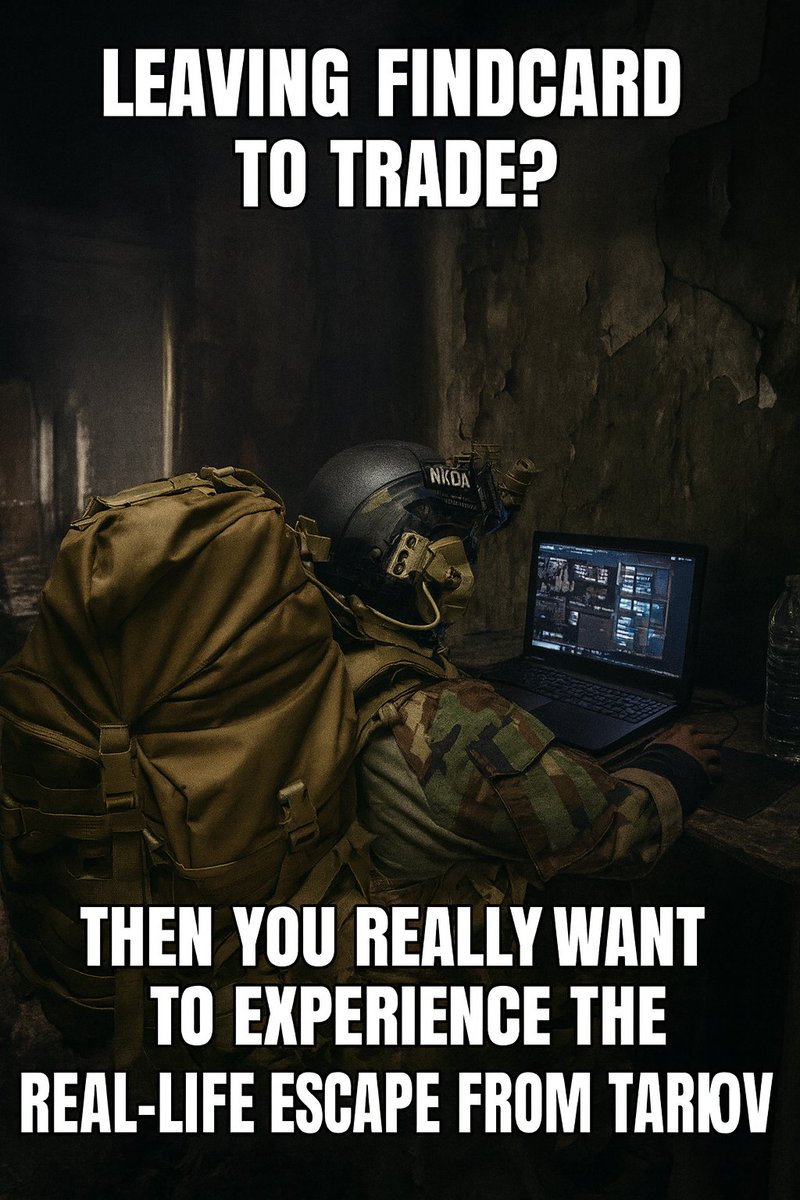Find_Card's tweet image. Pov：Leaving FindCard to trade?

Then you really want to experience the real-life Escape From Tarkov.
#findcardapp #escapefromtarkov #EFT #cardsforcash #trustedplatform