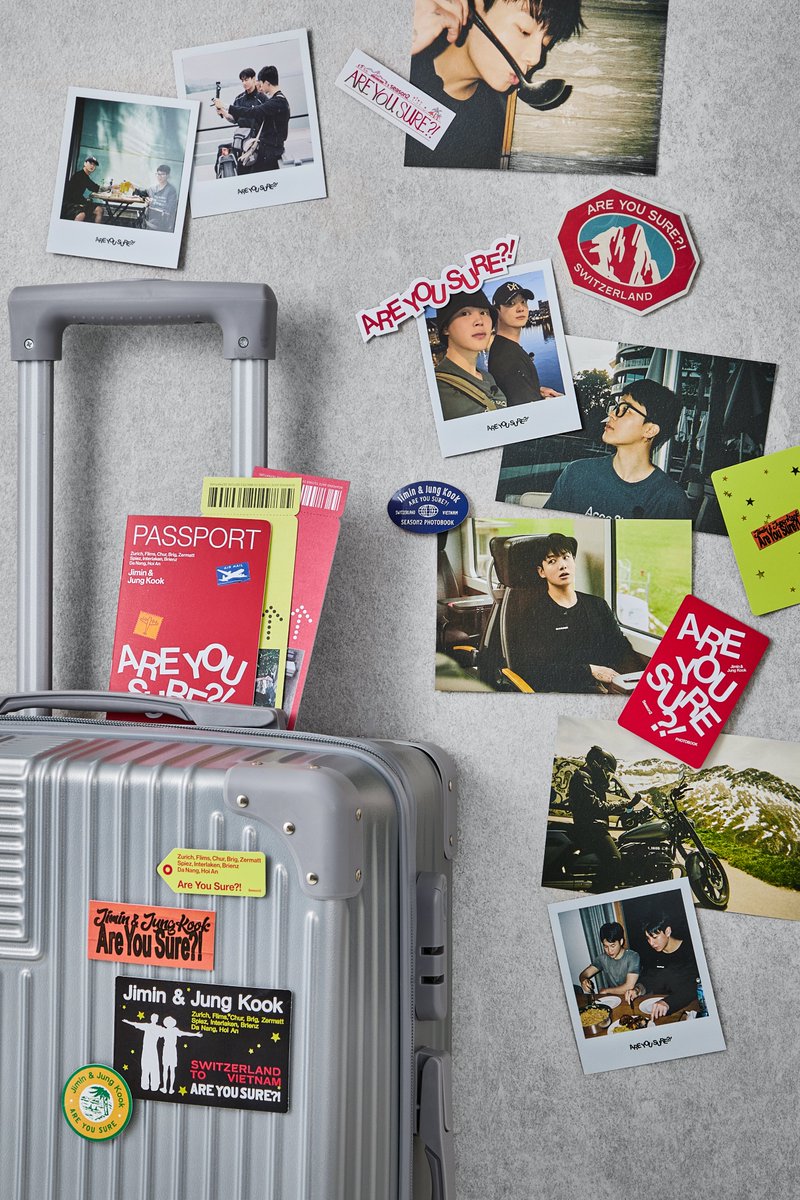 HYBE_MERCH's tweet photo. 지민 x 정국 <이게 맞아?! 시즌2> PHOTOBOOK

스위스에서 베트남까지, 예측 불가한 순간들로 가득한 또 한 번의 여정.
2년 만에 다시 떠난 즉흥 여행 속 지민과 정국의 자유롭고 편안한 순간을 지금 바로 만나보세요!

https://t.co/23uUoGDifO 
📅 Release: 2025.12.24 (KST)

#이게맞아2 #AreYouSure2 #지민x정국 #JiminxJungKook