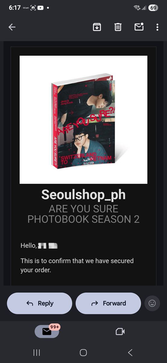 parkfilter27's tweet photo. order secured! 
thanks @Seoulshop_ph 
#AreYouSure2 https://t.co/yYLnGcP5FB