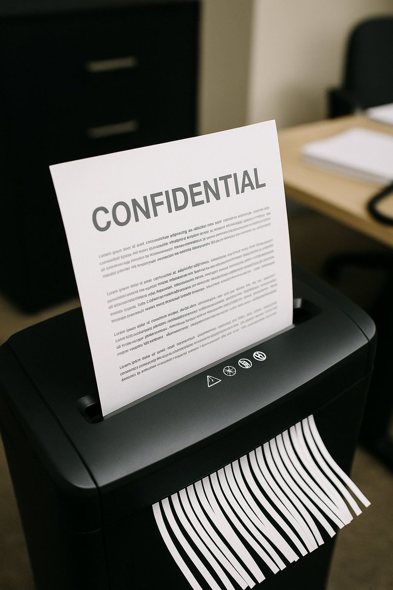 DynamicReact's tweet image. Poor document disposal is an avoidable security risk. Clear rules, secure bins, chain-of-custody, and officer oversight keep sensitive information out of the wrong hands. Shredding isn’t the task — discipline is.
#securitytips #documentdisposal #dynamicreactions