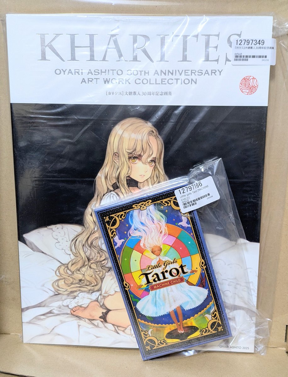 BOOTHで注文してあった大槍葦人先生の画集「KHARITES」と「MACHINE