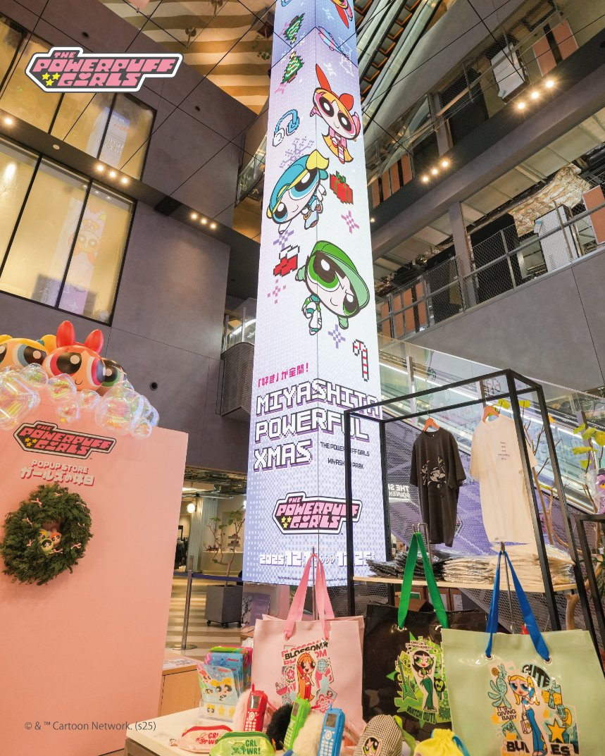 PPGcnjp's tweet image. #パワーパフガールズ のPOPUP STORE
「ガールズの休日」がMIYASHITA PARKで好評開催中🎈
今週から新登場グッズも✅
📅～12/25(木)
📍MIYASHITA PARK South 2F 吹き抜け広場

開催中のMIYASHITA POWERFUL XMASと合わせてお楽しみください🩷🩵💚
➧warnerbros.co.jp/news/4dj8l1n6k…
#パワパフ @Flapper_bags