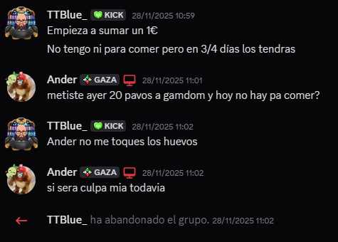 _Andeerr_'s tweet image. Despues de sacarle 20 euros a un amigo le intenta sacar a otro y se enfada con la verdad. Con la suma de 1€ por dia estamos en 46€ a dia de hoy