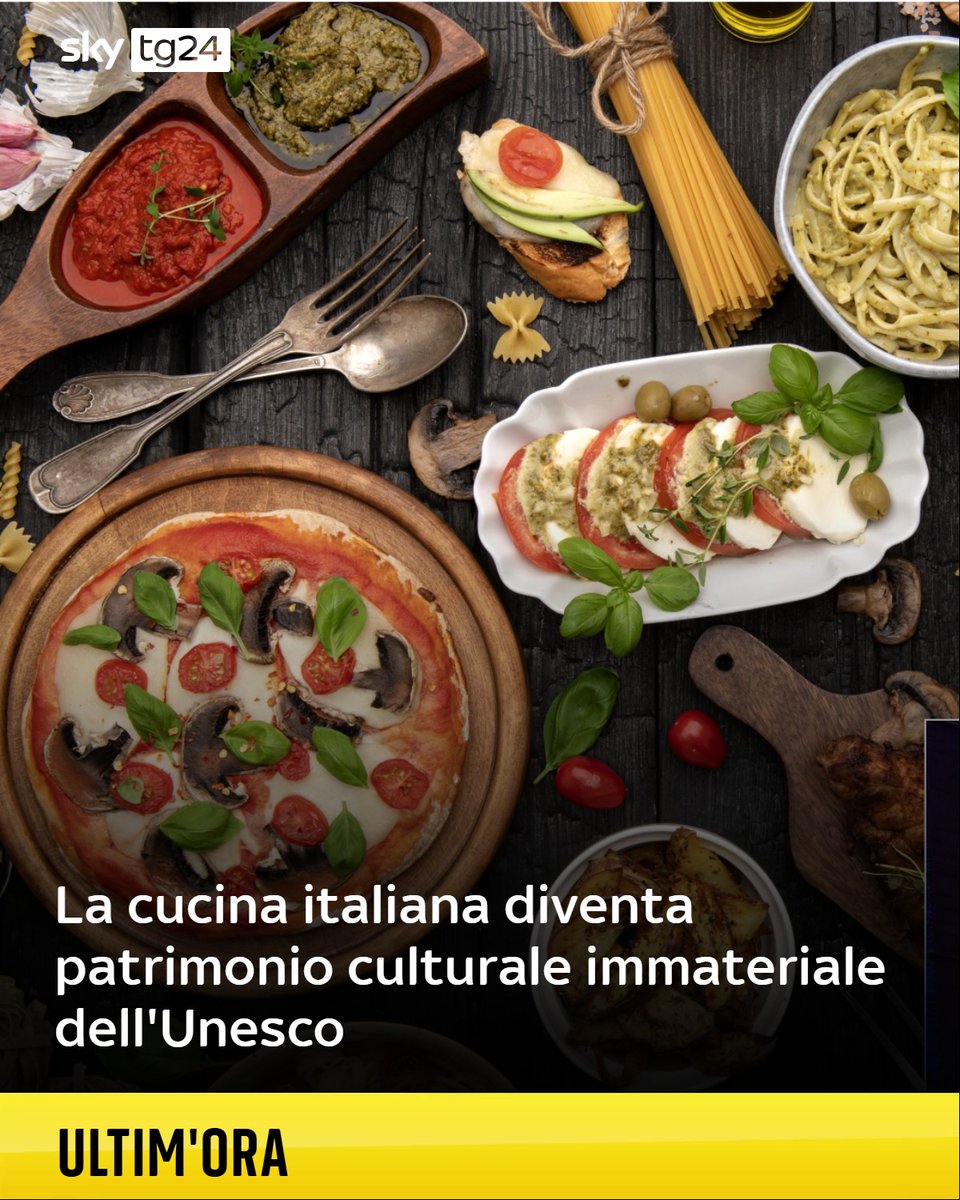 La Cucina italiana è patrimonio culturale immateriale dell'umanità. A deliberarlo, all'unanimità, è stato il Comitato intergovernativo dell'Unesco, che si è riunito a New Delhi, in India. Quella italiana è la prima cucina al mondo ad essere riconosciuta nella sua interezza e ad
