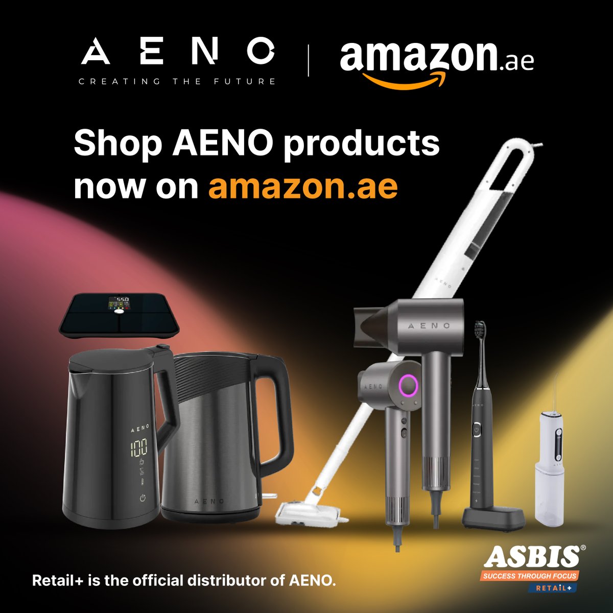 asbis_me's tweet image. Looking for smart home essentials? AENO is now live on Amazon.ae under Retail+ by ASBIS.
Shop now and get 100% authentic products.
#AENO #AmazonAE #SmartHome #SmartLiving #ASBIS