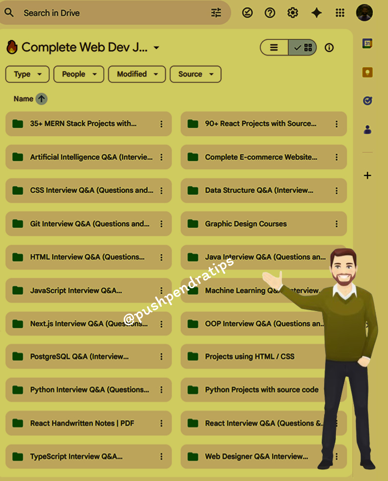 pushpendratips's tweet image. 💚 Become a Full-Stack Developer — for FREE!

Everything you need to go from Beginner → Pro 👇

💚 HTML → React → Next.js
💚 Node.js → APIs → TypeScript
💚 Python → SQL → AWS
💚 DSA → OOP → JWT
💚 35+ MERN Projects + Interview Prep
💚 Handwritten Notes

✨ Learn…