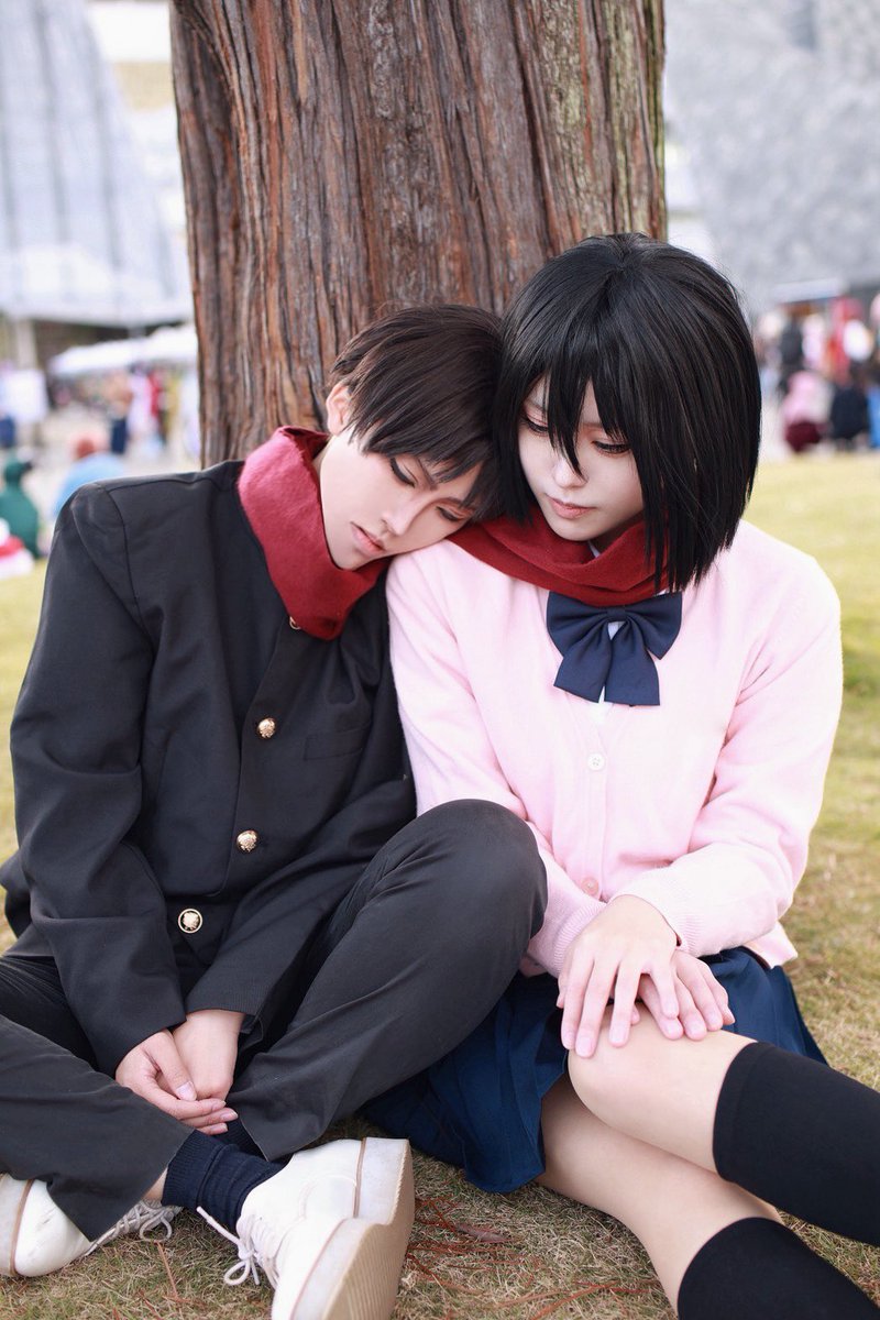 《 cosplay / ｺｽﾌﾟﾚ 》
進撃の巨人 AOT
Eren Yeager 巨中
エレン・イェーガー

　　" いつもあそこで
　　　　　　居眠りしてた "

Mikasa ﾐｶｻ : 虎柄    photo : yuuki