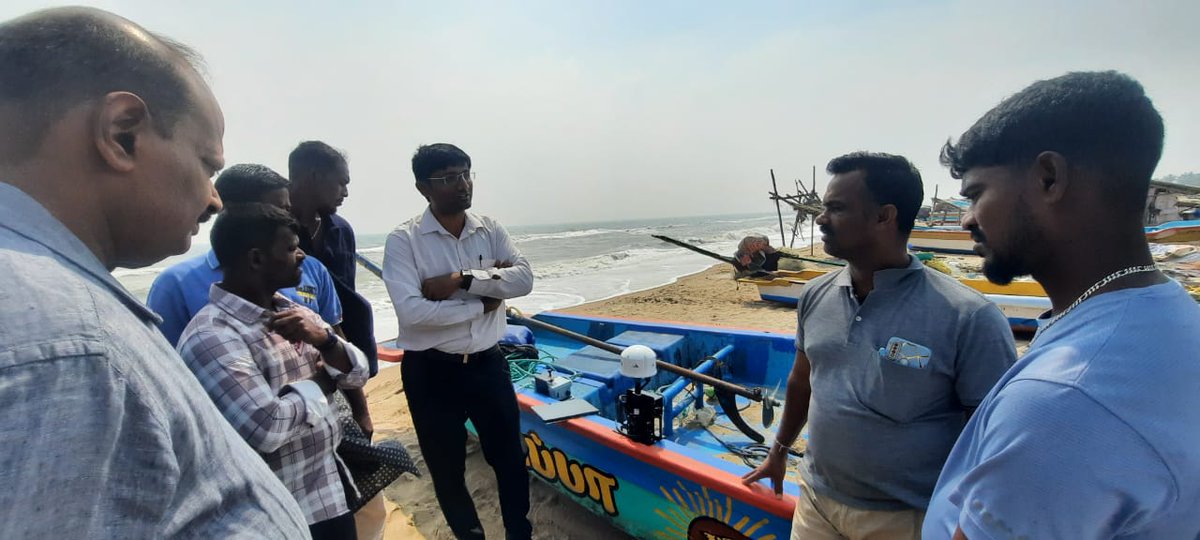 FisheriesGoI's tweet photo. The Department of Fisheries (DoF) GoI in collaboration with NewSpace India Limited (NSIL) and the Department of Fisheries, UT of Puducherry, organized a training programme on “Installation of Transponders in ODM in the Puducherry Region” at Veerampattinam village, Puducherry today. The programme witnessed active participation from the Fishermen community. 

Notably, DoF, GoI under PMMSY is implementing the National Rollout Plan for the Vessel Communication and Support System for the installation of indigenously developed transponders on One Lakh marine fishing vessels, with a total outlay of ₹364 crore across all 13 coastal States and Union Territories. So far, over 245 transponders have already been successfully installed in Puducherry.

#PMMSY #MatsyaSampadaSeSamriddhi #Transponders #PuducherryFisheries #SustainableFishing #TechInFisheries #NSIL #ISRO