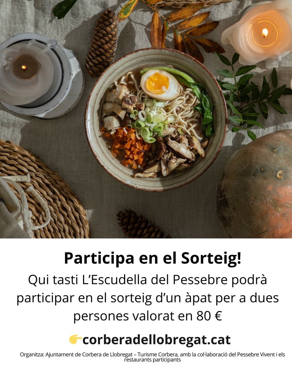 🥄 Aquest Nadal, no deixis passar l'oportunitat de tastar "L'escudella del Pessebre" a la teva visita a #CorberadeLlobregat.