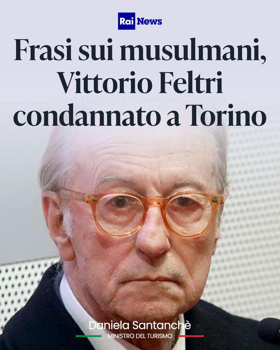 DSantanche's tweet image. Vittorio Feltri condannato per una battuta sui musulmani. I musulmani, invece, possono offendere impunemente i nostri valori.
