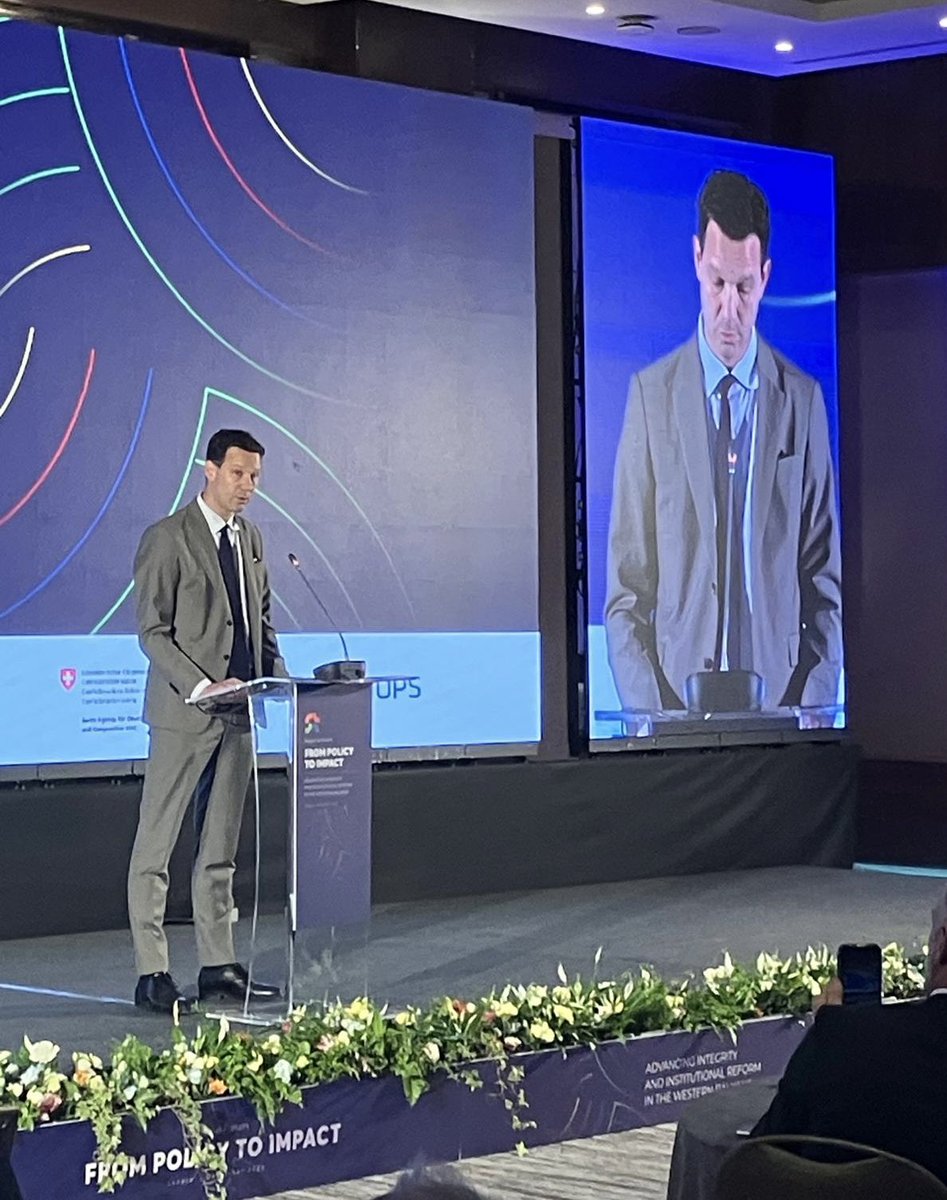 Proud to represent 🇸🇪 at today’s regional conference in Skopje on ”From Policy to Impact: Advancing Integrity and Institutional Reforms in the Western Balkans”. Underlined the need for home-grown political drive and leadership and the importance of regional dialogue. 🇲🇰 🇸🇪🇨🇭🇪🇺 🇺🇳