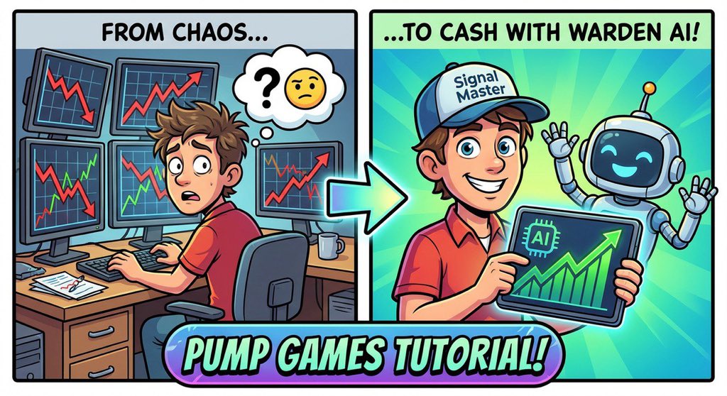 Hey! 

Here's my idea for the PUMP Games! 😄

💡 Main Idea: I want to create a fun and simple tutorial that shows new traders how to use the Warden AI Trading Terminal and its AI Signals to spot winning trades.

🤖 Targeting:
 <a href="/wardenprotocol/">Warden</a>

🖼️ For the image:
 Imagine a