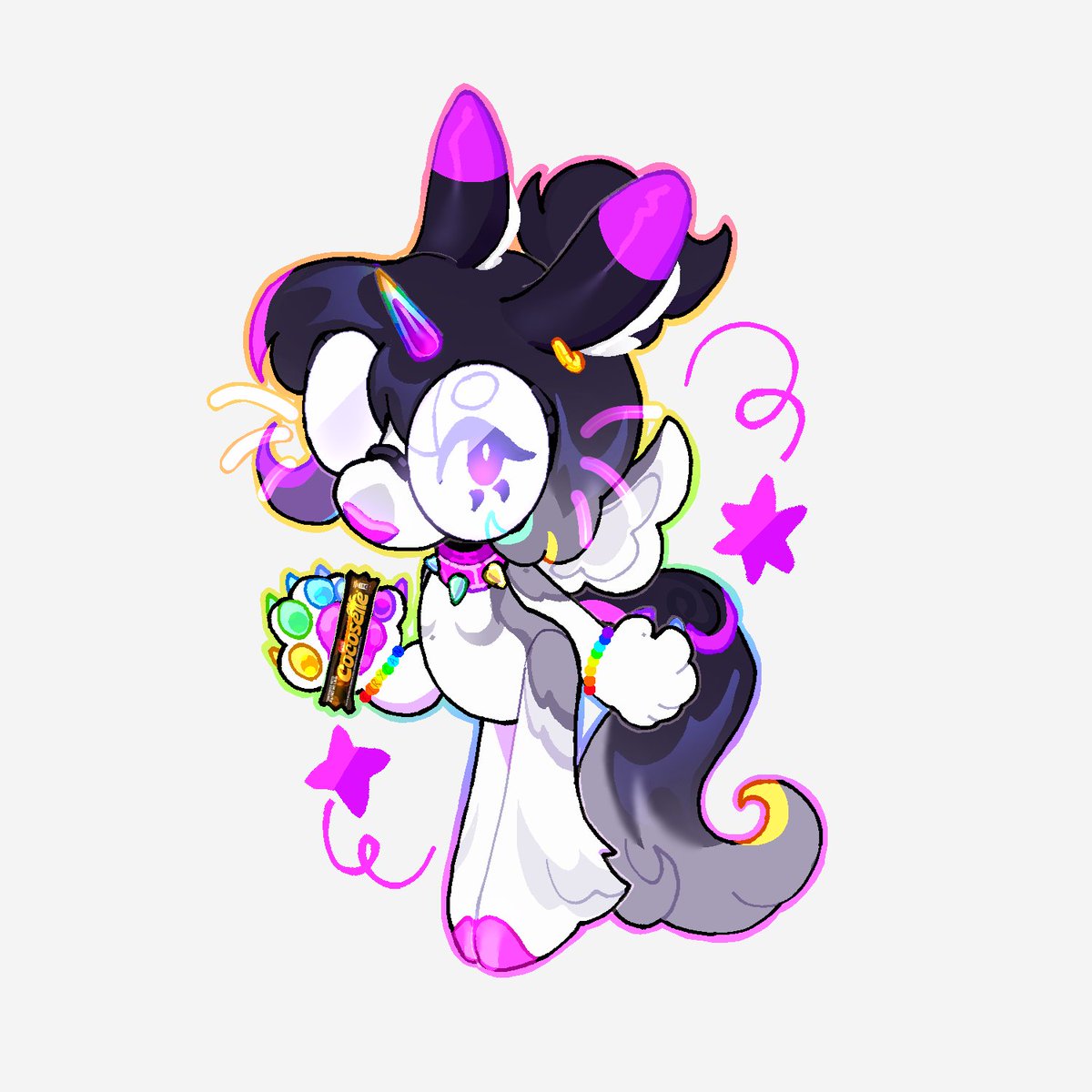 KiryCan's tweet image. Hice este dibujito de mi fursona para hacerlo llavero (Ya lo encargue junto con otros que pedí) veamos como sale.