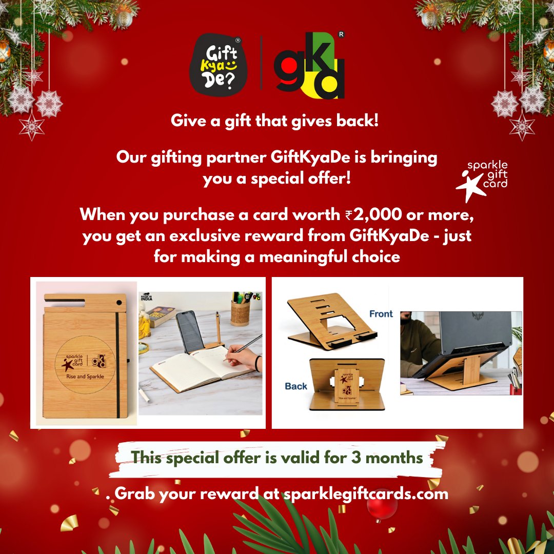 SparkleGiftCard's tweet photo. So what are you waiting for?  Gift a Sparkle Gift Card and let your loved ones donate to a cause that matters to them. 🌟  
A kind gesture from you. A rewarding thank-you from GiftKyaDe. 
 A brighter impact for the community at https://t.co/SKqtYMrhQ7 https://t.co/uF6dAqDEDS