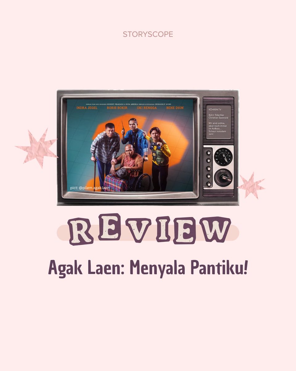 storyscopeofc's tweet photo. Agak Laen balik lagi!
Kali ini, komedi dan ceritanya makin menyala. Kamu bakal dibikin teriak dan ngakak sama tingkah mereka. Jadi jangan cuma baca reviewnya, lihat sendiri aksi mereka di bioskop!
__
Kes🐹

#StoryScope #ForScopie #ReviewCorner #AgakLaenMenyalaPantiku #fyp https://t.co/4vlpV4MOVX