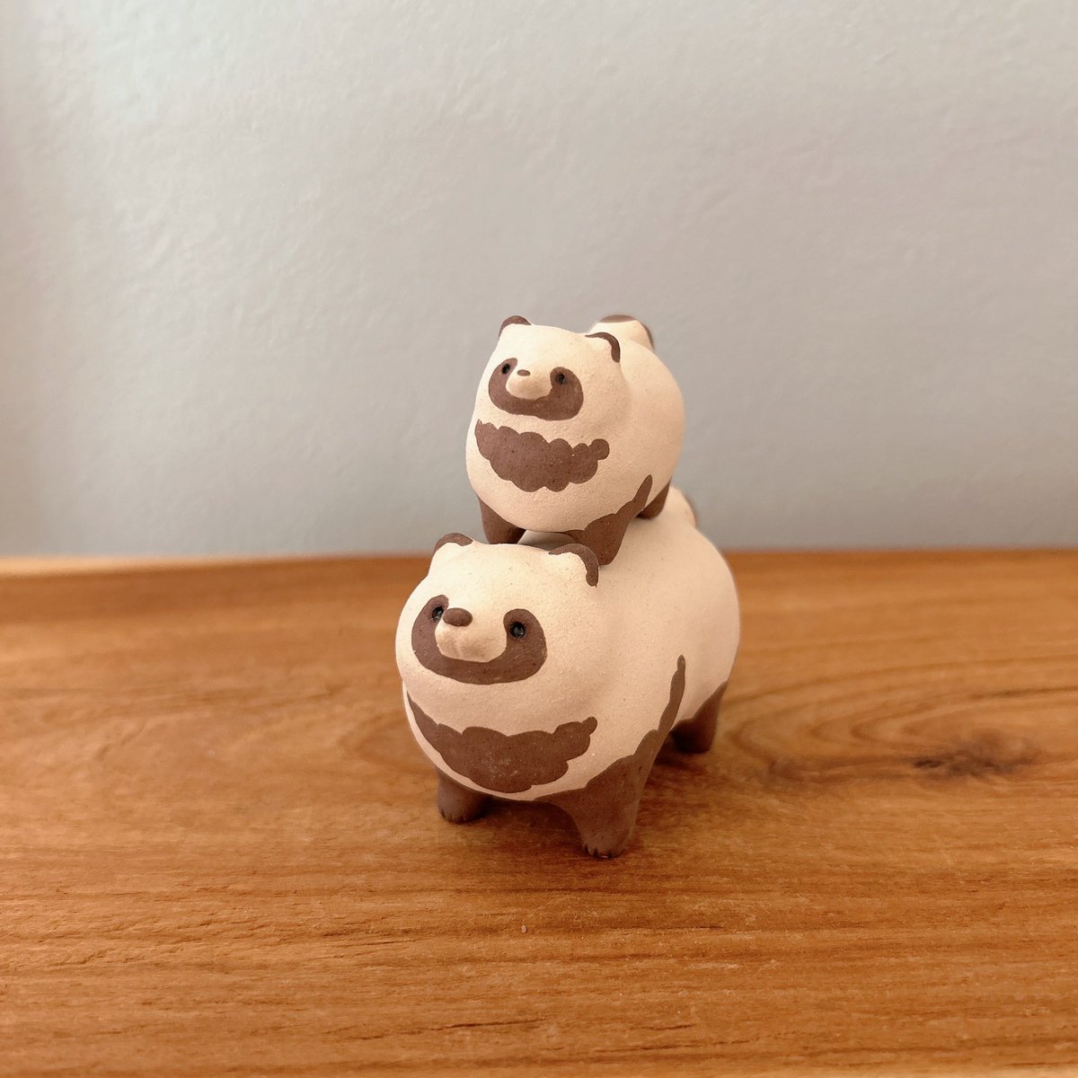 このたぬきたちは収まりがいいのでセットで販売します