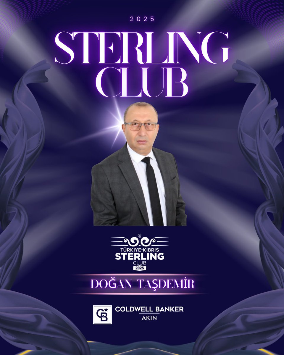 cbakingym's tweet photo. Coldwell Banker Akın Gayrimenkul ailesinden Doğan Taşdemir, 2025 yılı Türkiye – Kıbrıs Sterling Club üyesi olmaya hak kazandı! 🏆

Emeğin, özverinin ve profesyonelliğin bu özel ödülle taçlanmasından dolayı kendisini tebrik ediyor, başarılarının devamını diliyoruz. 💙 https://t.co/9xDOFYIfhJ