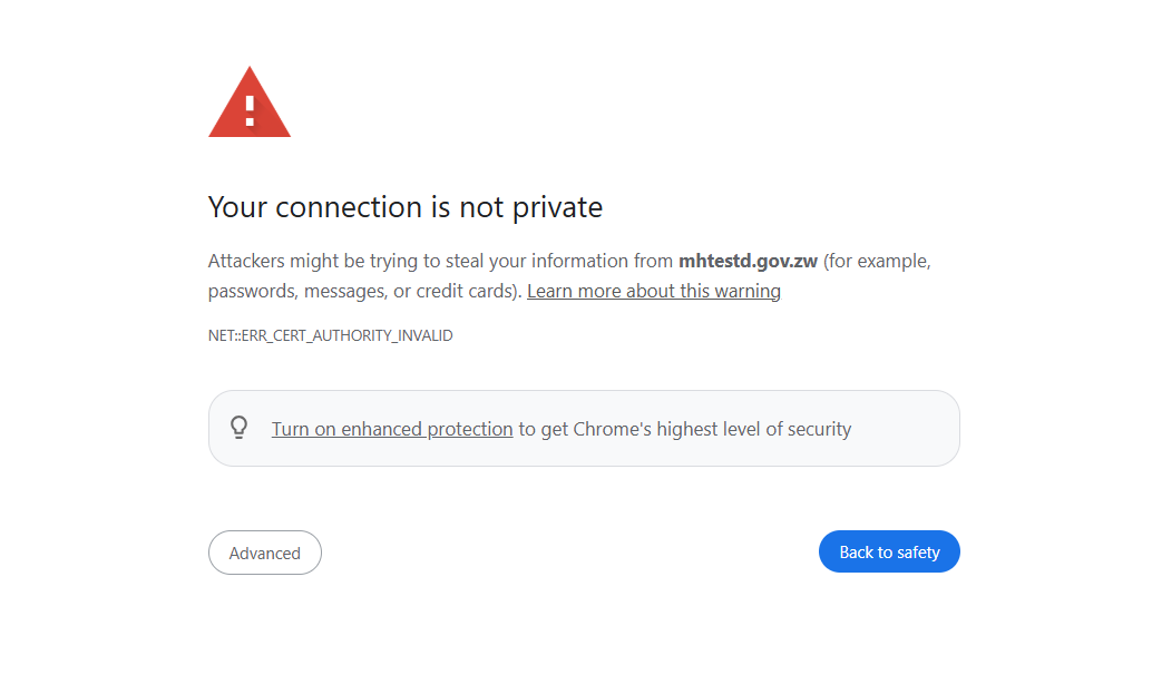 WillarShoko's tweet photo. Ministry of Higher and Tertiary Education 

All links to Resources return a 404 Not Found Error 

SSL is also broken

The Contact US page is also broken. 

@mhtestd I would like to submit my proposal to improve  Tech in your ministry, but most online avenues are down, including the contact us page. Have done work in some of the institutions and they really need massive upgrades. One of the sites had a 100Mbps backbone capacity to all the divisions.
