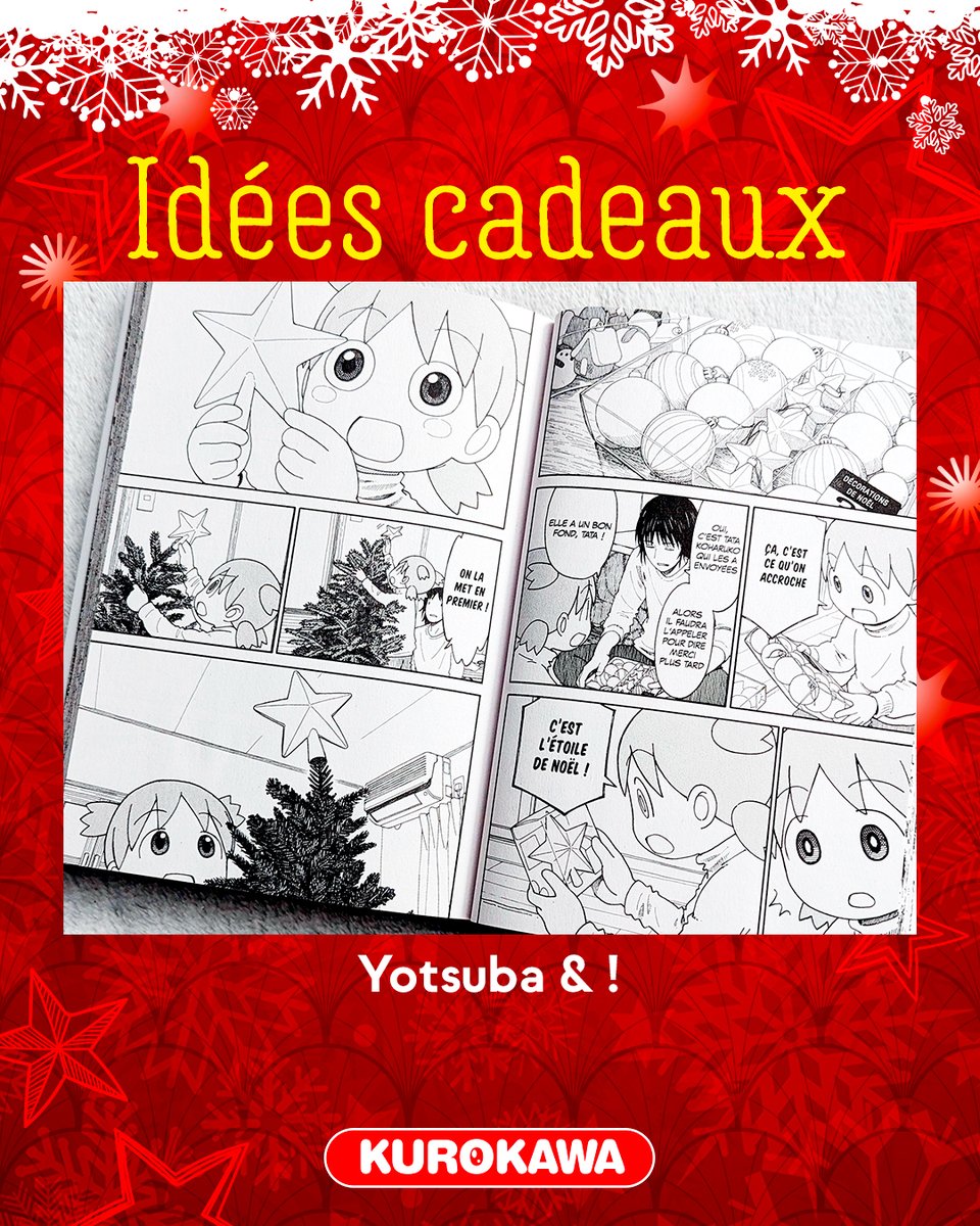 Kurokawa's tweet image. #KuroNoël 🎄 Idées cadeaux manga - Jour 10 🎁

"Yotsuba &amp;amp; !" 🌻

𝑳𝒆 𝑺𝒂𝒗𝒊𝒆𝒛-𝒗𝒐𝒖𝒔❓ Kiyohiko Azuma a démarré sa carrière de mangaka en dessinant des parodies, comme avec A-Zone, qui s’inspire entre autres de Sailor Moon.