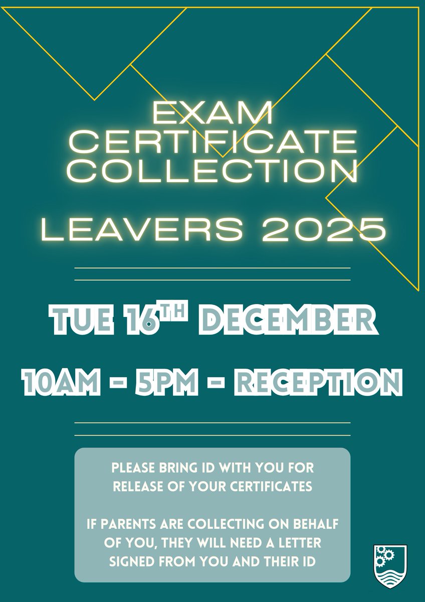For the attention of Bloxwich Secondary School Leavers 2025
Exam certificates will be available to collect from Bloxwich Secondary School main reception on Tuesday 16th December 2025, 10am – 5pm...
Find out more: bit.ly/3KD6oOc