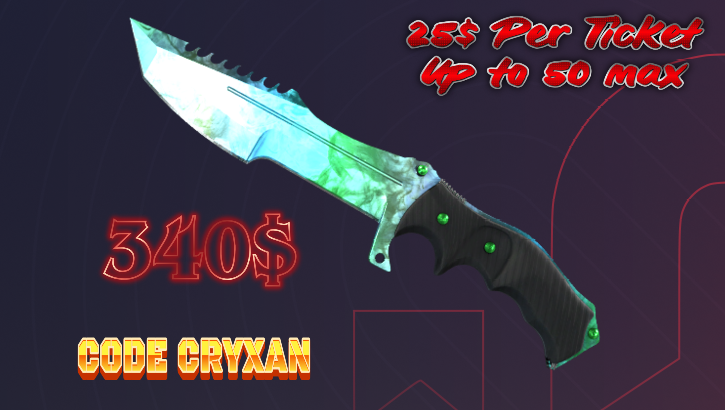 💎355$ CSBATTLE Deposit Contest💎

🏆340$ Huntsman Gamma Doppler Fn for random🎟️
🎁15$ Bonus for a random Retweet-tag friend(s)

✅Deposit 25$ Per Ticket Up to 50 Max  Code Cryxan
(DM proof-full page)  csbattle.com/r/CRYXAN

⏰End in 10 Days
#CS2 #cs2giveaway  #CSGO