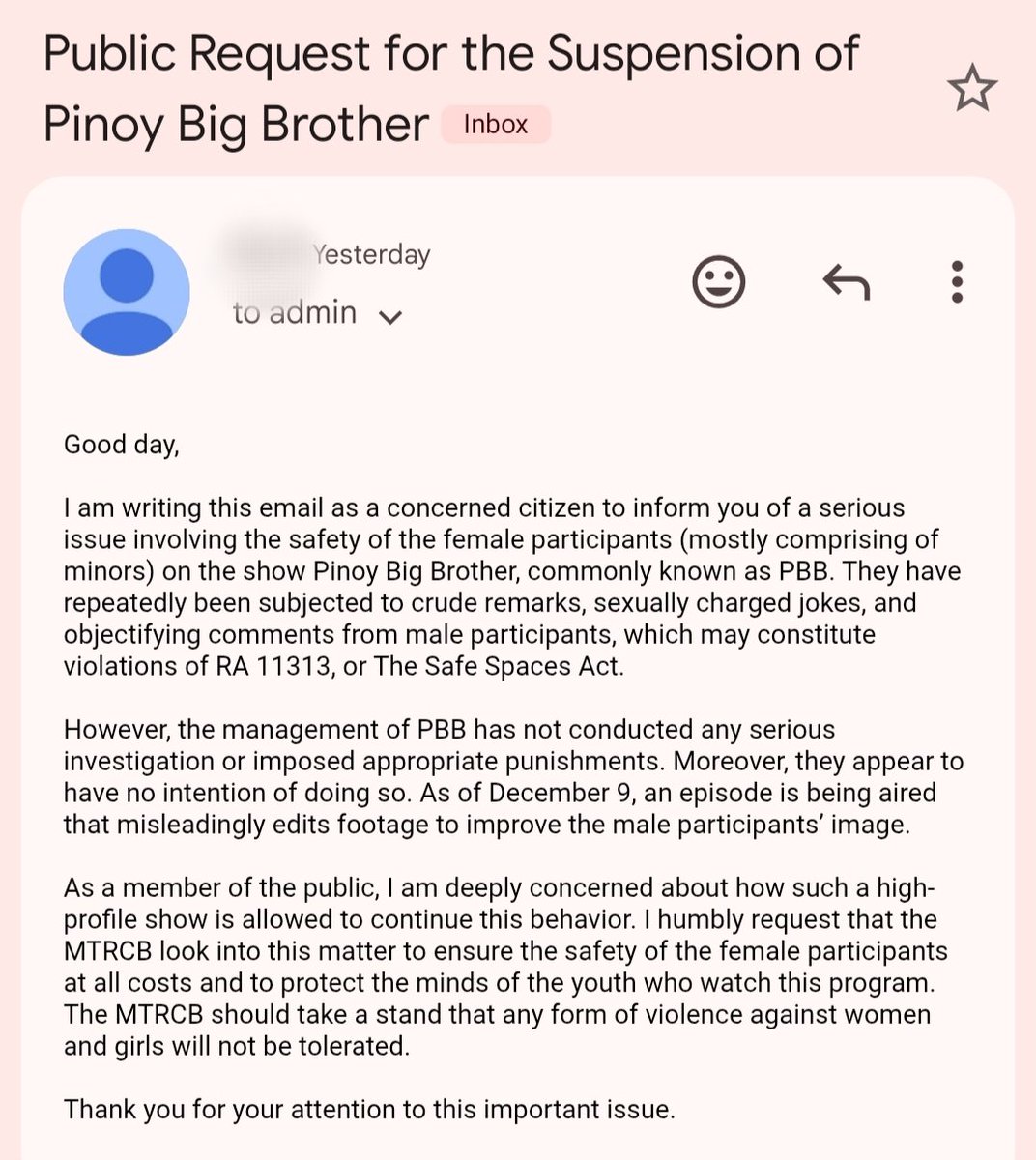 iamaro2446's tweet image. Reported to MTRCB. 
🖕🏻 you @PBBabscbn