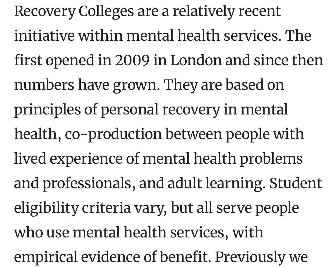 Marquee__Moon's tweet photo. New paper accepted for publication in @TheBJPsych uncovering behind the scenes stories of how Recovery Colleges are built, powered by recovery pioneers and sustained through creativity and resilience. Look forward to seeing it online! @InstituteMH https://t.co/gYTZi8Rd7V
