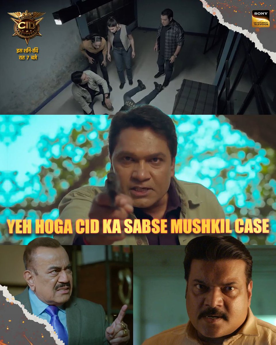SonyTV's tweet image. Kya aap tayyair hain iss episode ke liye?

Dekhiye #CID Season Finale, iss Sat-Sun raat 7 baje sirf #SonyEntertainmentTelevision aur SonyLIV par

#SonyTV #Staytuned #CIDreturns #Daya #ACPPradhyuman #Abhijeet