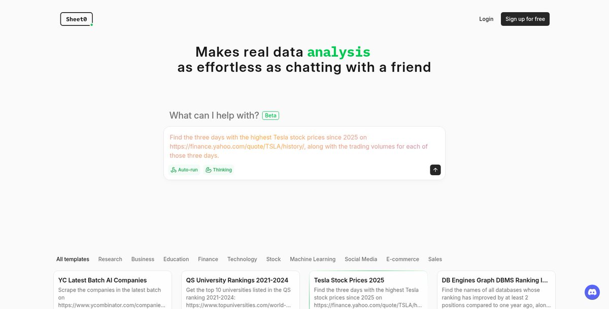 automate_tweak's tweet image. Tired of wrestling with data? 💬 With #Sheet0, managing large datasets feels like chatting with a friend, making it easy and efficient—no tech skills required! #DataMadeSimple automateandtweak.com/tool/sheet0/