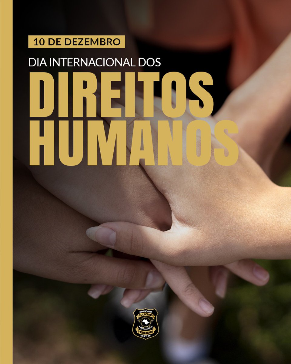 sindpolfsp's tweet photo. Hoje celebramos a Declaração Universal dos Direitos Humanos. O SINPF/SP presta sua homenagem aos servidores da Polícia Federal, que, com dedicação e coragem, protegem esses direitos fundamentais, guiados sempre pela justiça e compromisso com um mundo mais igualitário! https://t.co/zo054iTPJD