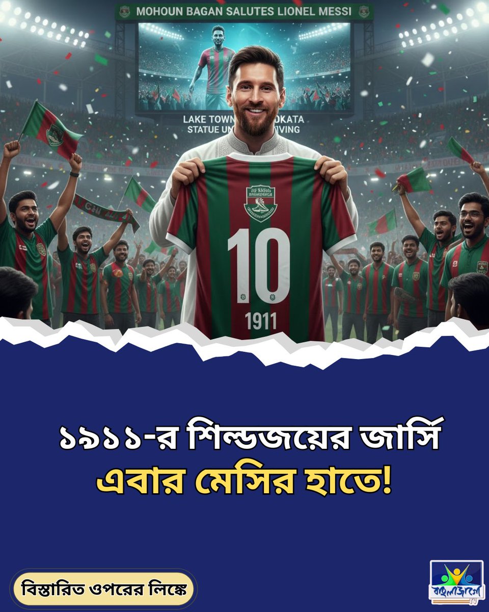 BanglaJagotv's tweet image. banglajagotv.com/sports/mohun-b…
#LionelMessi #MohunBagan #KolkataEvent #IFAShield #FootballHistory #MessiInIndia #IndianFootball