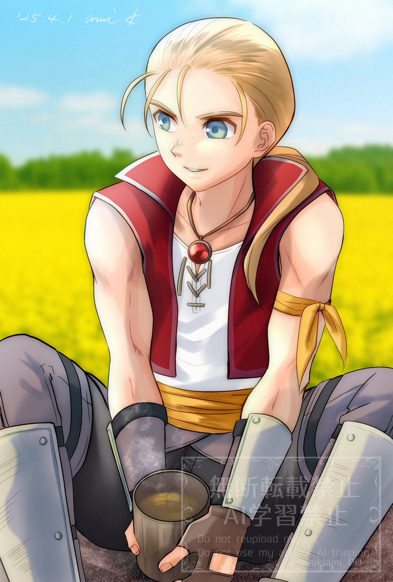 「#エルジュくんを勝手に祝う日 過去絵ですが、気に入っているイラストでお祝いします」|あみのイラスト