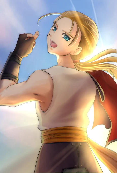 #エルジュくんを勝手に祝う日 過去絵ですが、気に入っているイラストでお祝いします 青年のエルジュくんの衣装がとても好き