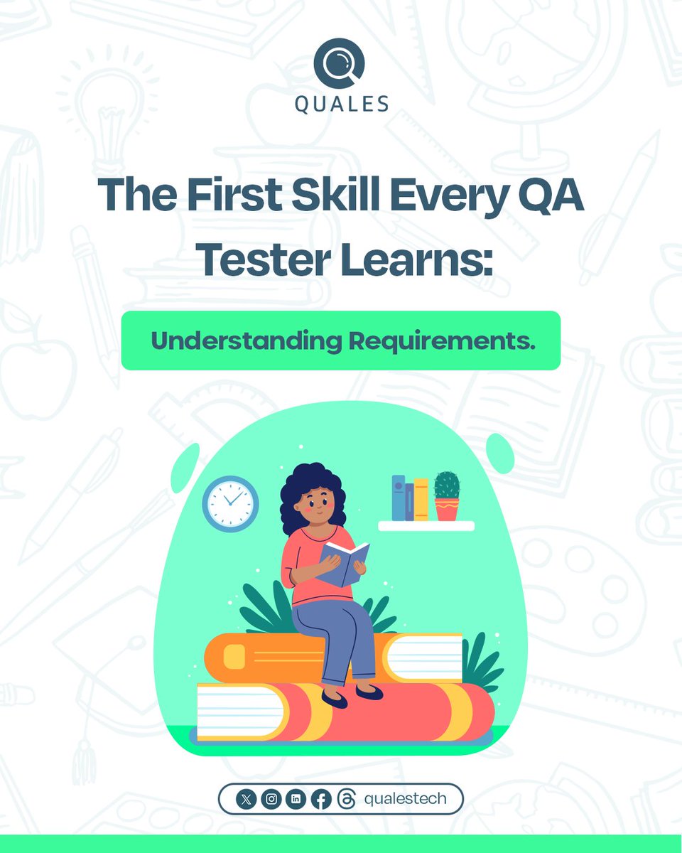 Qualestech_'s tweet image. QA doesn’t start with clicking. 
It starts with understanding. 
You can’t test what you don’t understand.
#QA #SoftwareTesting