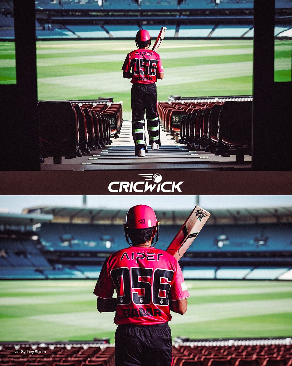 Cricwick's tweet photo. Sydney Sixers have confirmed Babar Azam will wear 056 and Mitchell Starc will wear 56 in the BBL 🩷 https://t.co/tNpVVocEpm