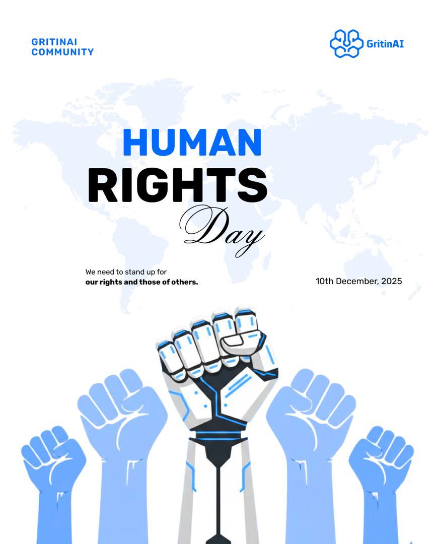 gritinai's tweet photo. happy human rights day 🇺🇳💙
at gritinai, we’re committed to build technology that respects peoples values and serves our society
standing up today with gritinai for human rights means shaping a better future for all
#HumanRightsDay #ResponsibleAI #GritinAI https://t.co/n1wyepkpoo