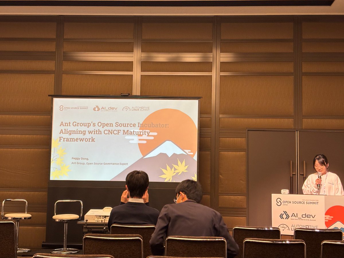ant_oss's tweet photo. Wrapping up #OSSummit + #AIDev + #AutoLinux Japan—what a ride in Tokyo! 🎉

Ant Open Source Incubator and the #ModelPack project just got a huge shoutout! Loved every single convo, and already counting down to next time! ✨ @linuxfoundation @CloudNativeFdn 

#opensource #ai #cloudnative