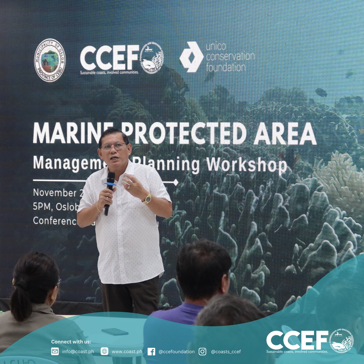 CCEF_PH's tweet image. November 25–26, 2025 | Oslob, Cebu — CCEF in partnership with the Local Government of Oslob, through MAO and MENRO, successfully held an MPA Management Planning Workshop

Read more: coast.ph/ccef-news/11/c…

#CCEF #NMCLAP #Oslob #ADABOSS #MPAManagementPlanning