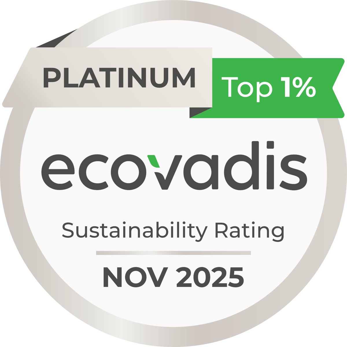 ✨ Essity décroche une nouvelle fois la médaille de platine EcoVadis en 2025
Fiers de figurer dans le top 1 % mondial avec un score de 88/100, confirmant nos progrès constants en développement durable et notre engagement pour l’hygiène et la santé. Le CP: urls.fr/rfkRhw
