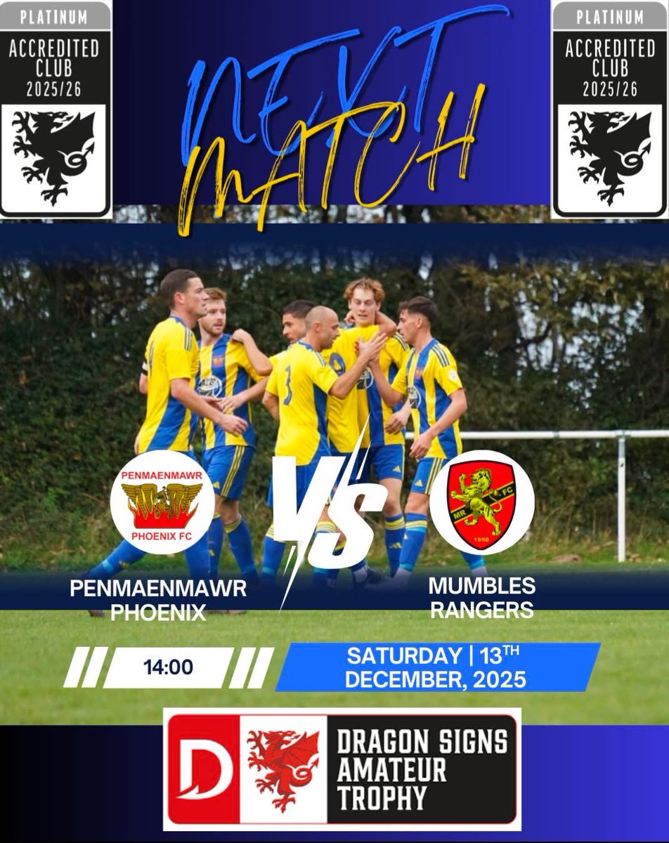 Take 2 this coming weekend as we welcome <a href="/mumblesseniors/">Mumbles Rangers</a> to Cae Sling 🤞🤞

Get yourselves down and show some support as our 1sts look to progress in the FAW Amateur Trophy.

#PPFC #OneClubOneCommunity